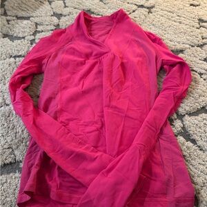 lululemon athletica Vibrant Pink Long Sleeve Top